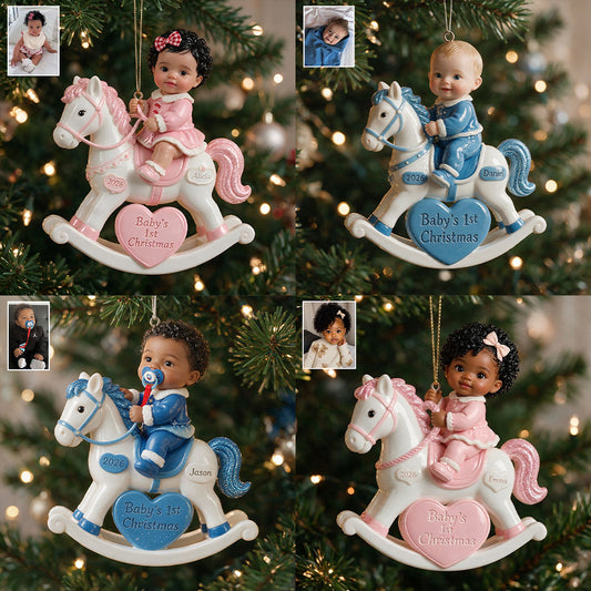 Babys erstes Weihnachten - Personalisierte Premium 3D-Ornament