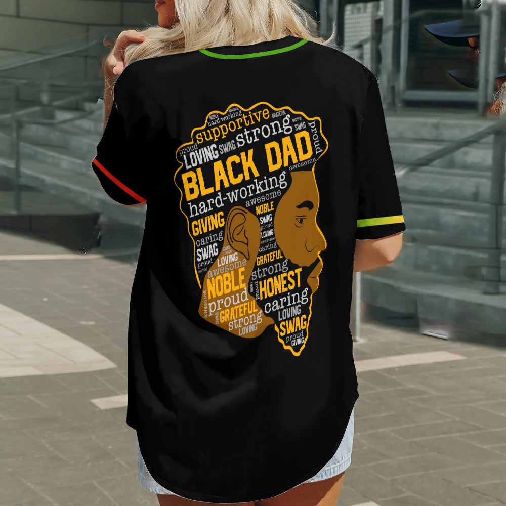 Black Father – Personalisiertes Juneteenth-Baseballtrikot