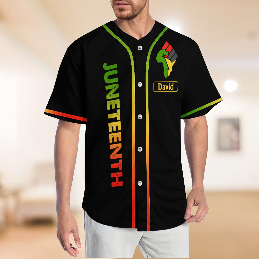 Black Father – Personalisiertes Juneteenth-Baseballtrikot