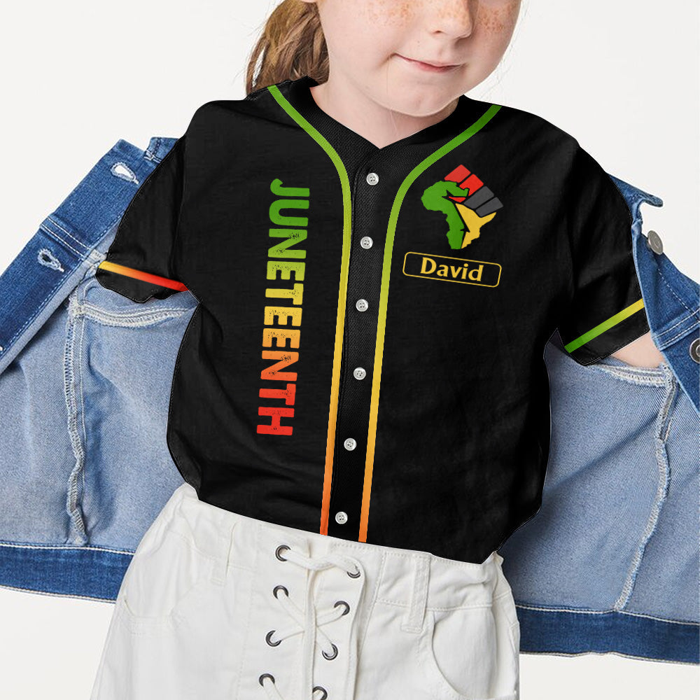 Black Father – Personalisiertes Juneteenth-Baseballtrikot