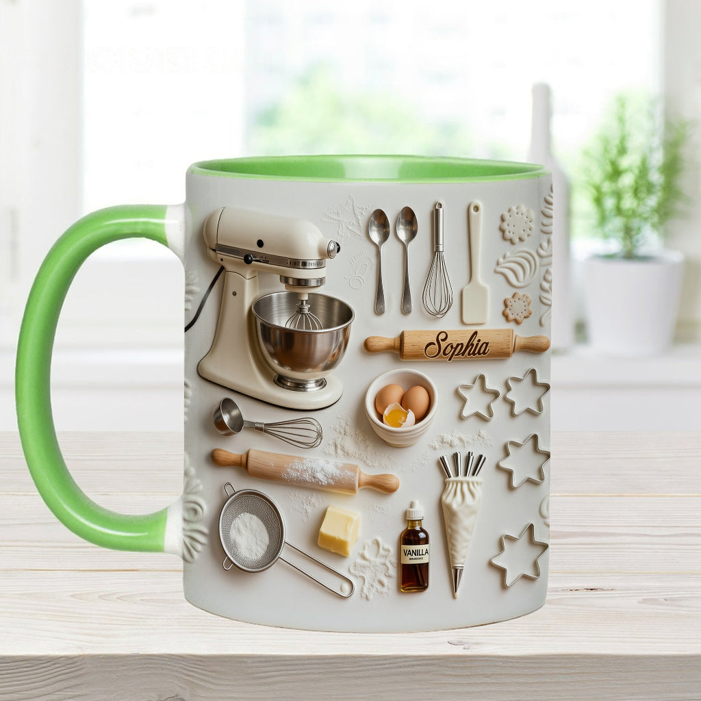 Love Baking - Personalized Baking Accent Mug & Coaster