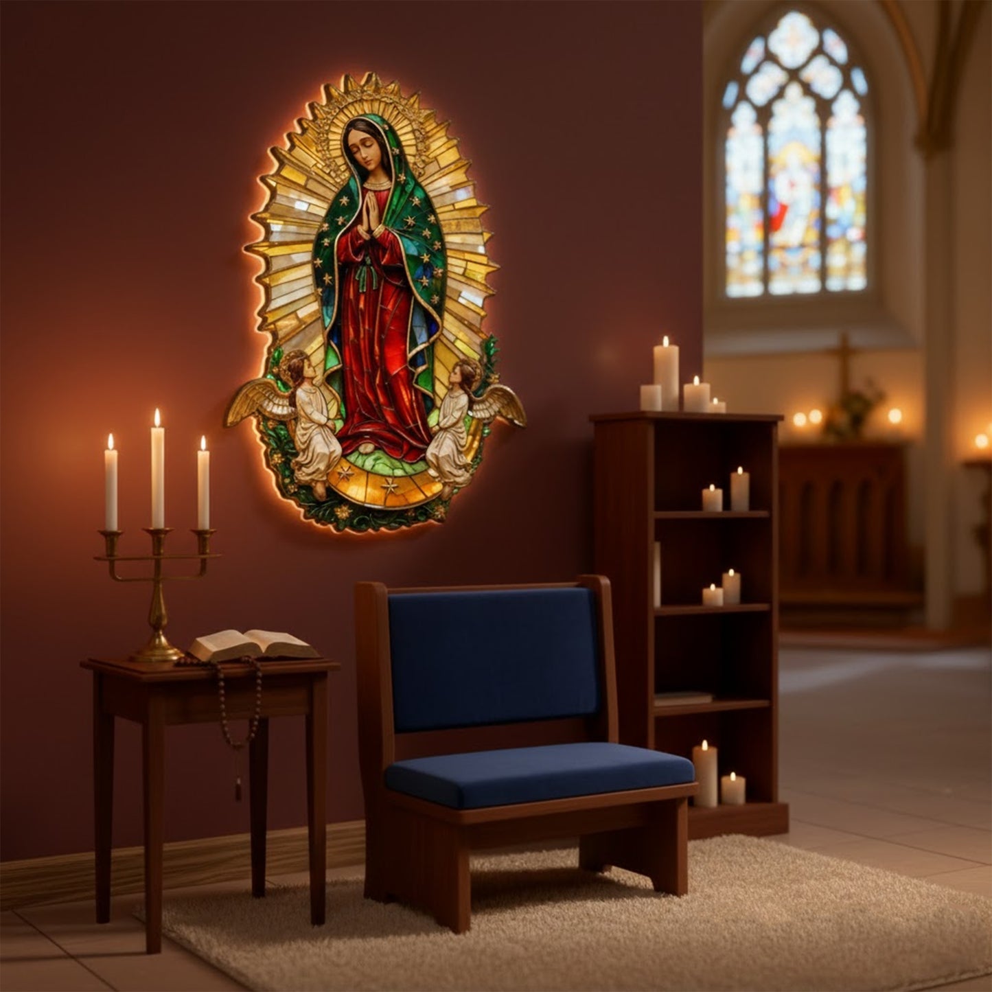 Our Lady Of Guadalupe - Christian LED Light Acrylic Sign