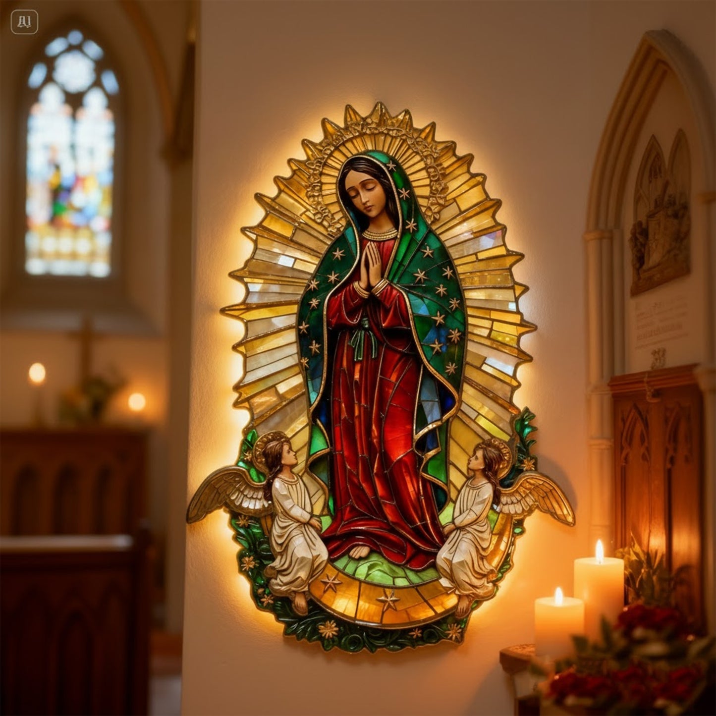 Our Lady Of Guadalupe - Christian LED Light Acrylic Sign