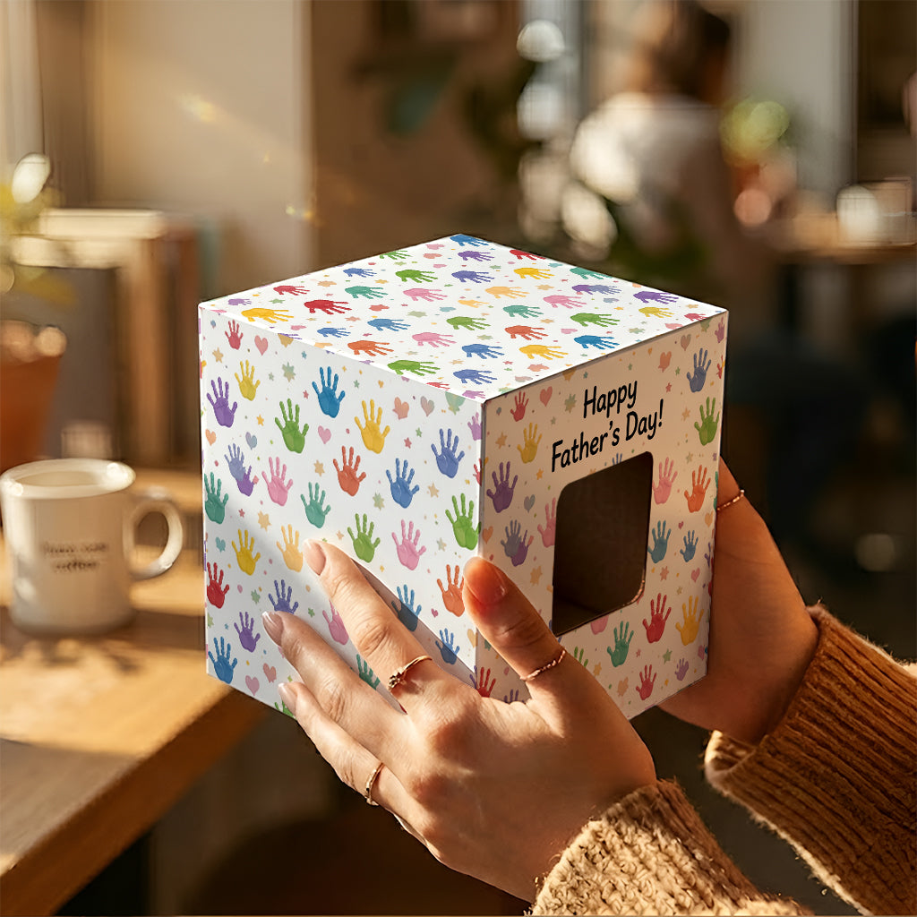 Zuerst Papa, jetzt Opa - Personalisierte Opa Akzent Tasse mit Geschenkbox
