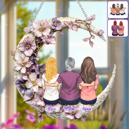 Best Mom Ever - Personalized Mother Window Hanging Suncatcher Ornament