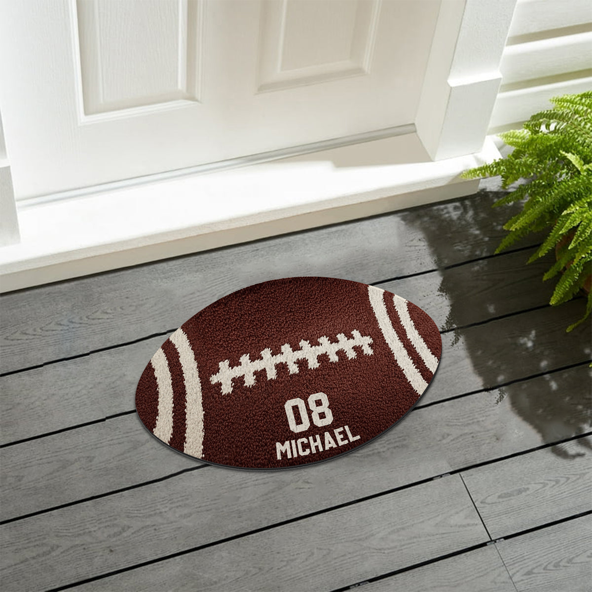 Football Player - Personalized Football Non-Slip Tufted Rug