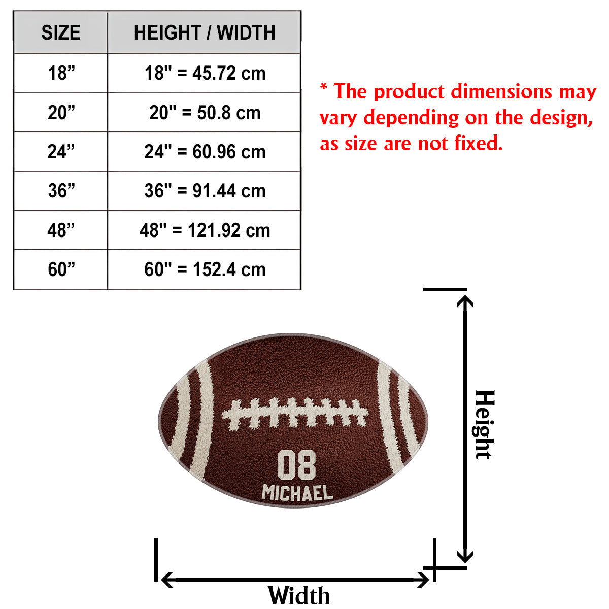 Football Player - Personalized Football Non-Slip Tufted Rug