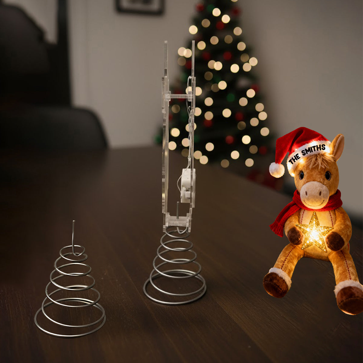 Merry Horsemas - Personalized Horse LED Light Tree Topper