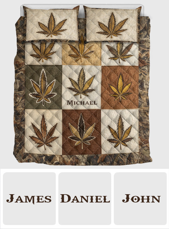 Magic Leaf - Personalized Weed Quilt Set