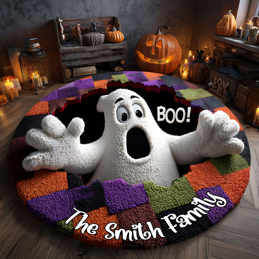 Boo! - Personalized Family Round Rug