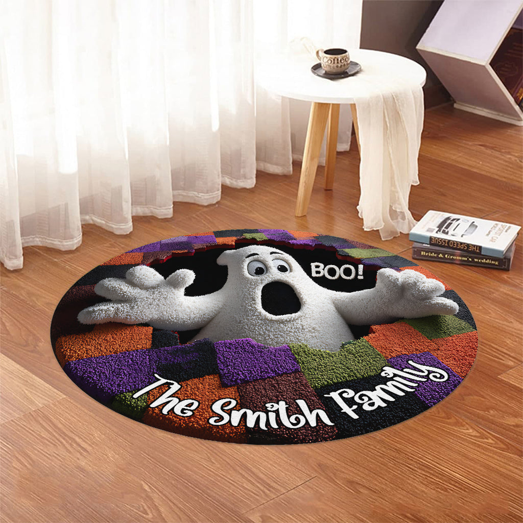 Boo! - Personalized Family Round Rug