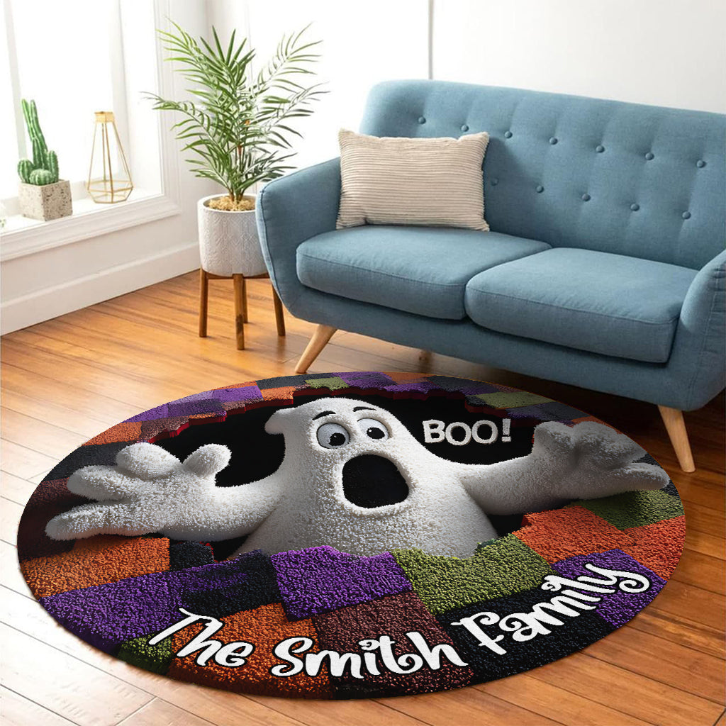 Boo! - Personalized Family Round Rug
