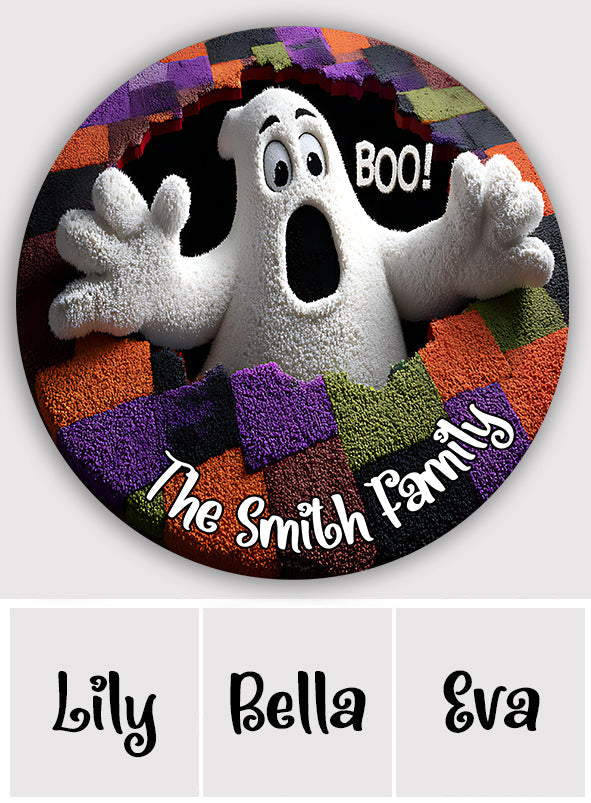 Boo! - Personalized Family Round Rug