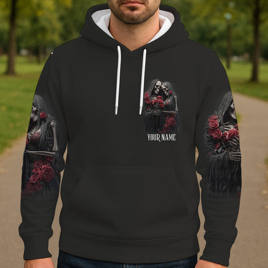 Till Death Do Us Part - Personalized Skull All Over Shirt