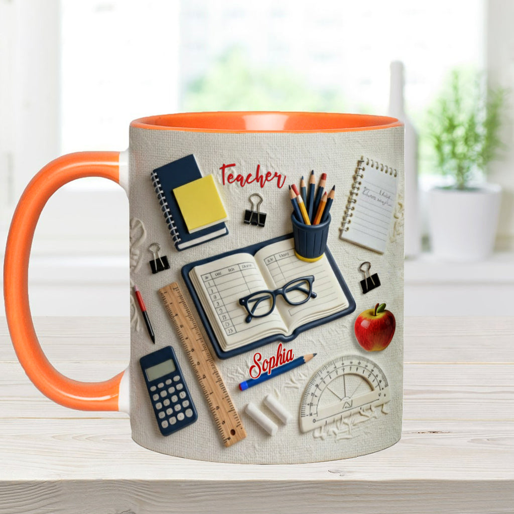 Teacher Life - Personalized Teacher Accent Mug