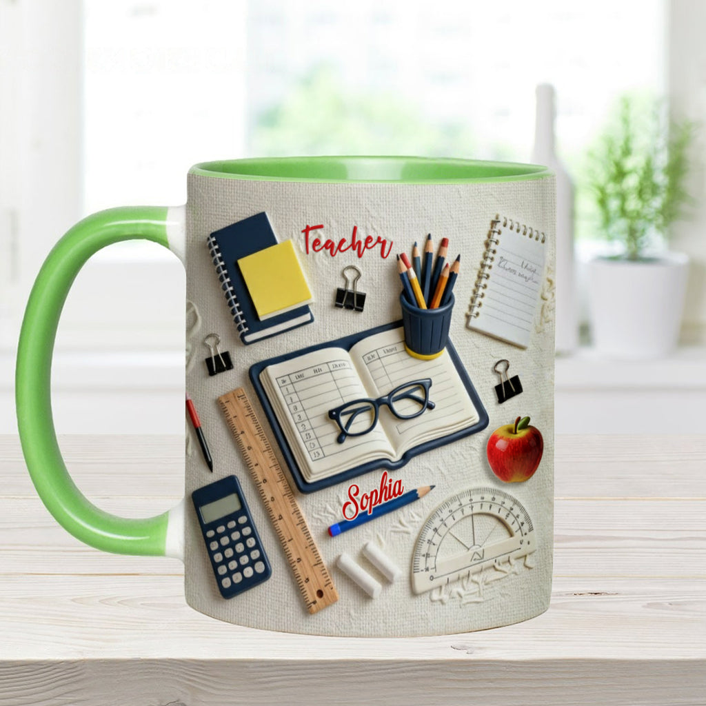 Teacher Life - Personalized Teacher Accent Mug