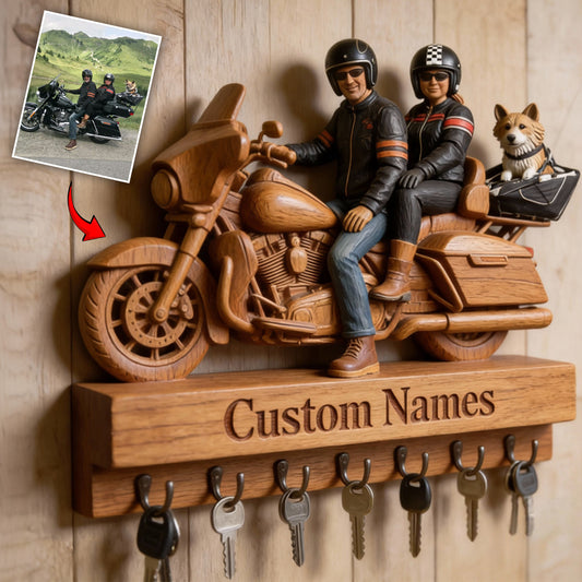 Riding Partners For Life - Personalized Biker Custom Shaped Hanging Rack