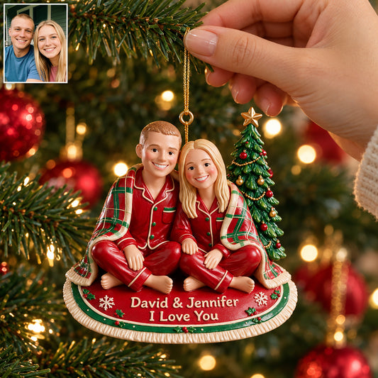 Our Cozy Christmas - Personalized Couple Premium 3D Ornament