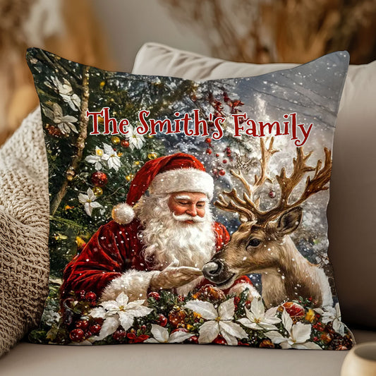 Christmas Santa Claus - Personalized Christmas Throw Pillow
