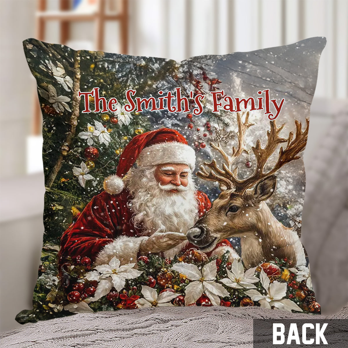 Christmas Santa Claus - Personalized Christmas Throw Pillow