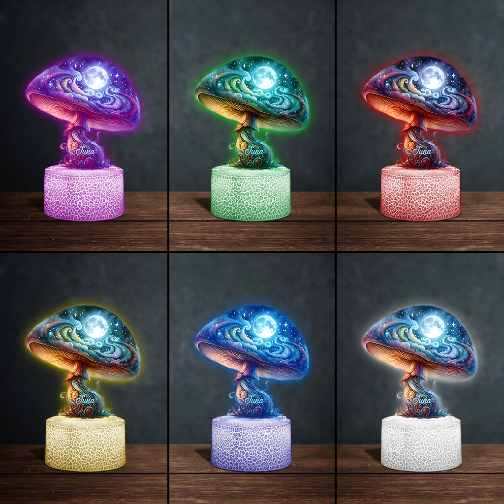 Magic Night - Personalized Mushroom Shaped Plaque Light Base