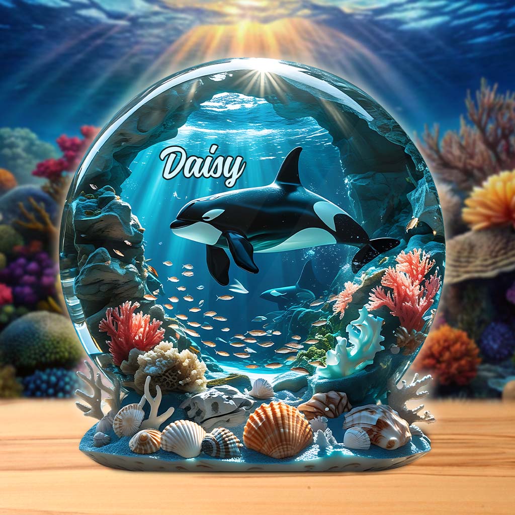 Beautiful Ocean - Personalized Whale Custom Shaped Acrylic Plaque