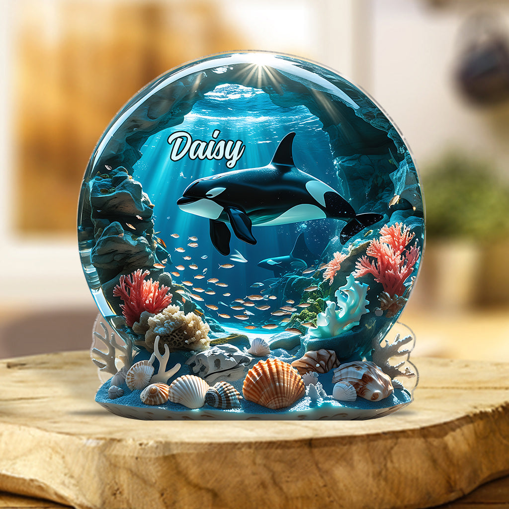 Beautiful Ocean - Personalized Whale Custom Shaped Acrylic Plaque