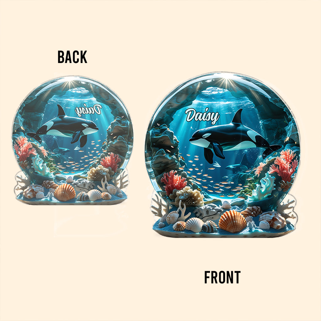 Beautiful Ocean - Personalized Whale Custom Shaped Acrylic Plaque