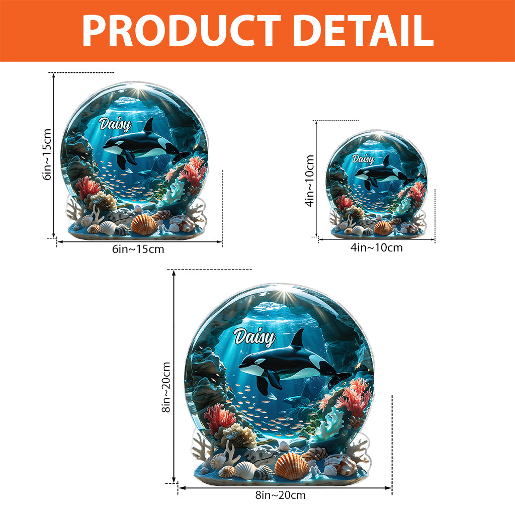 Beautiful Ocean - Personalized Whale Custom Shaped Acrylic Plaque