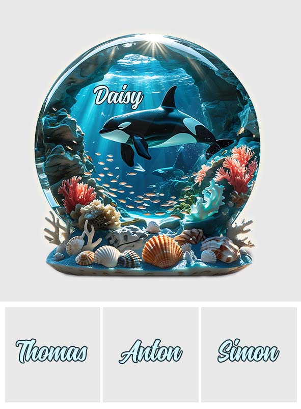 Beautiful Ocean - Personalized Whale Custom Shaped Acrylic Plaque