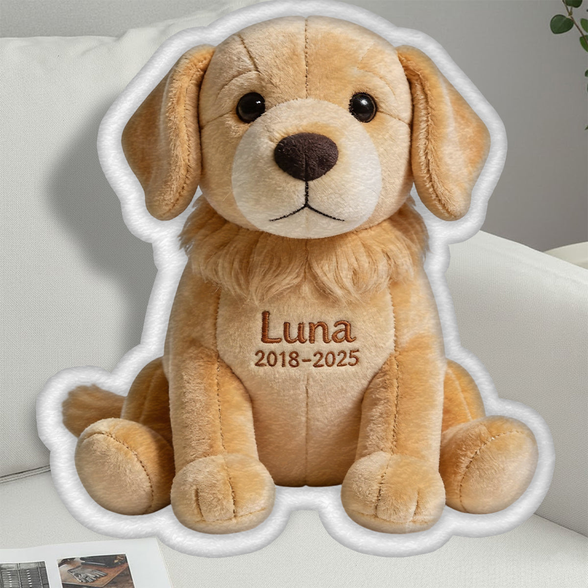 Custom From Any Photo - Personalized Dog Faux Fur Shaped Pillow