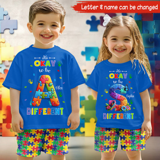 Colorful Puzzle Alphabet - Personalized Kid T-shirt & Shorts
