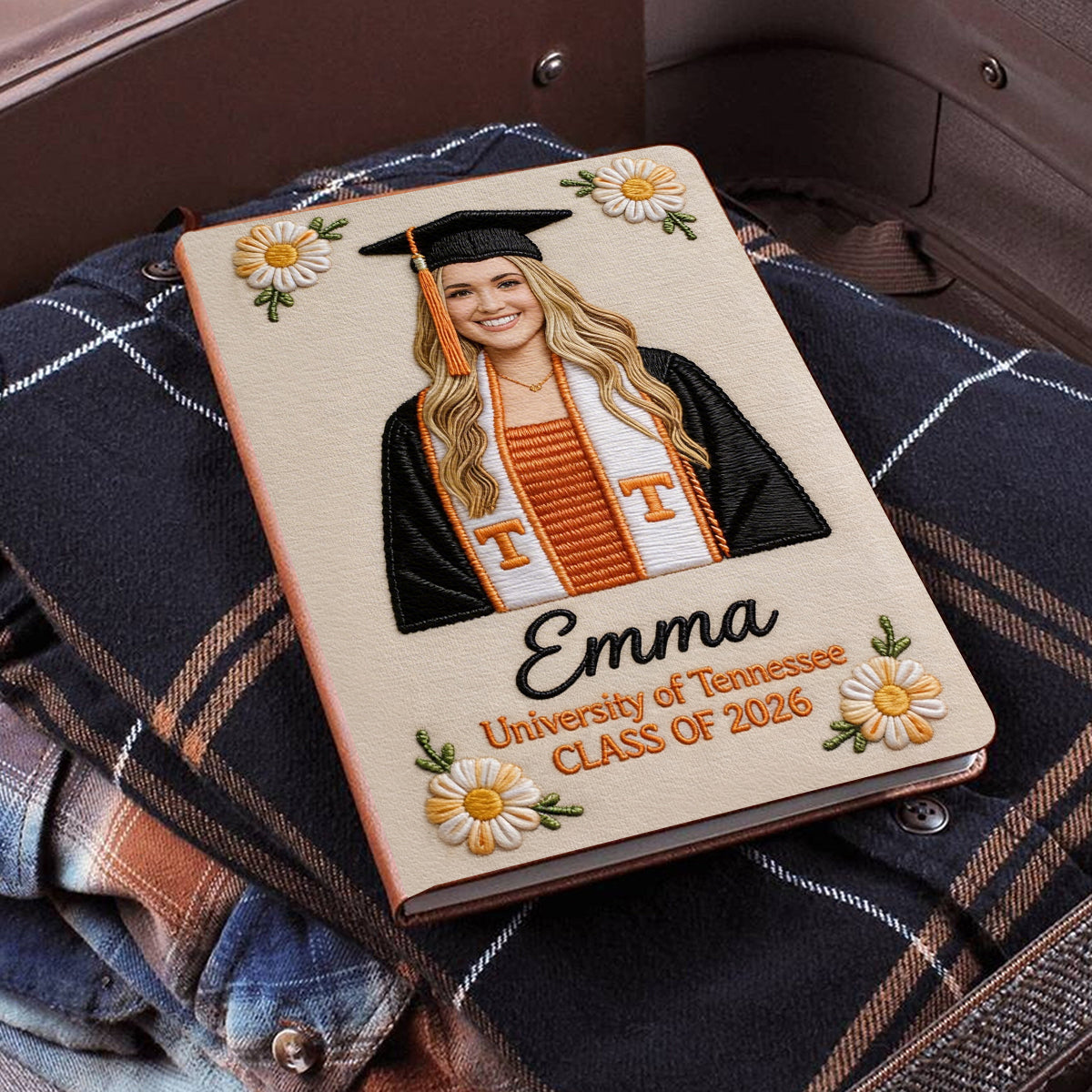 Any Photo Perfect Gift For Graduation - Personalized Graduation Leather Journal
