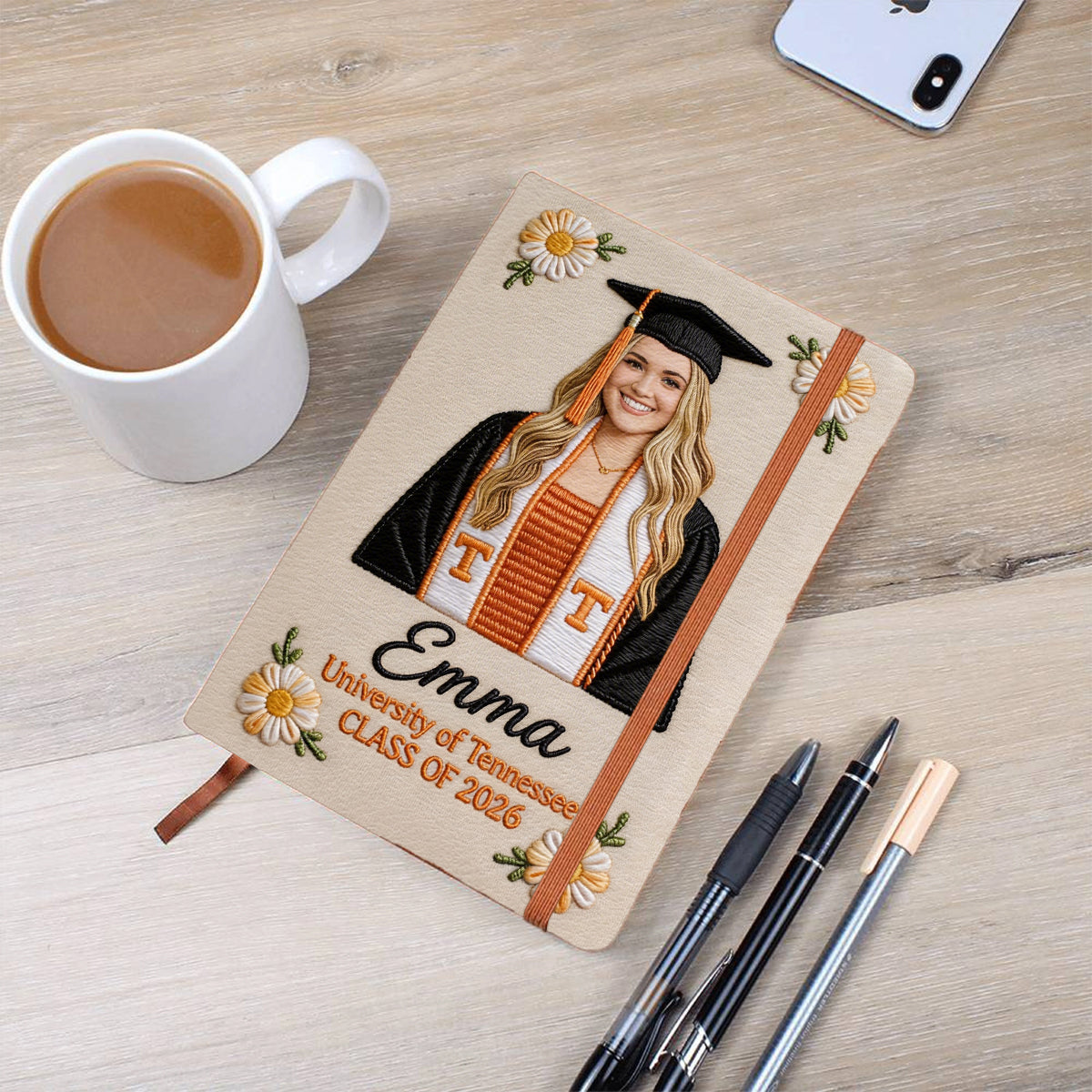 Any Photo Perfect Gift For Graduation - Personalized Graduation Leather Journal