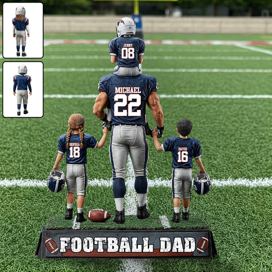 Football Dad - Personalized Football Custom Shaped Acrylic Plaque