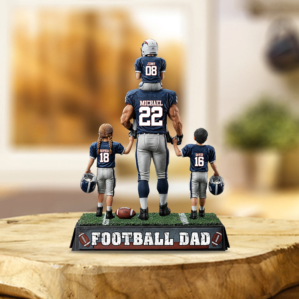 Football Dad - Personalized Football Custom Shaped Acrylic Plaque