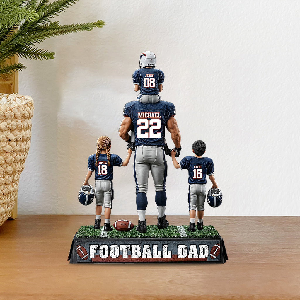 Football Dad - Personalized Football Custom Shaped Acrylic Plaque