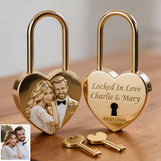 Locked In Love - Personalized Couple Heart Padlock