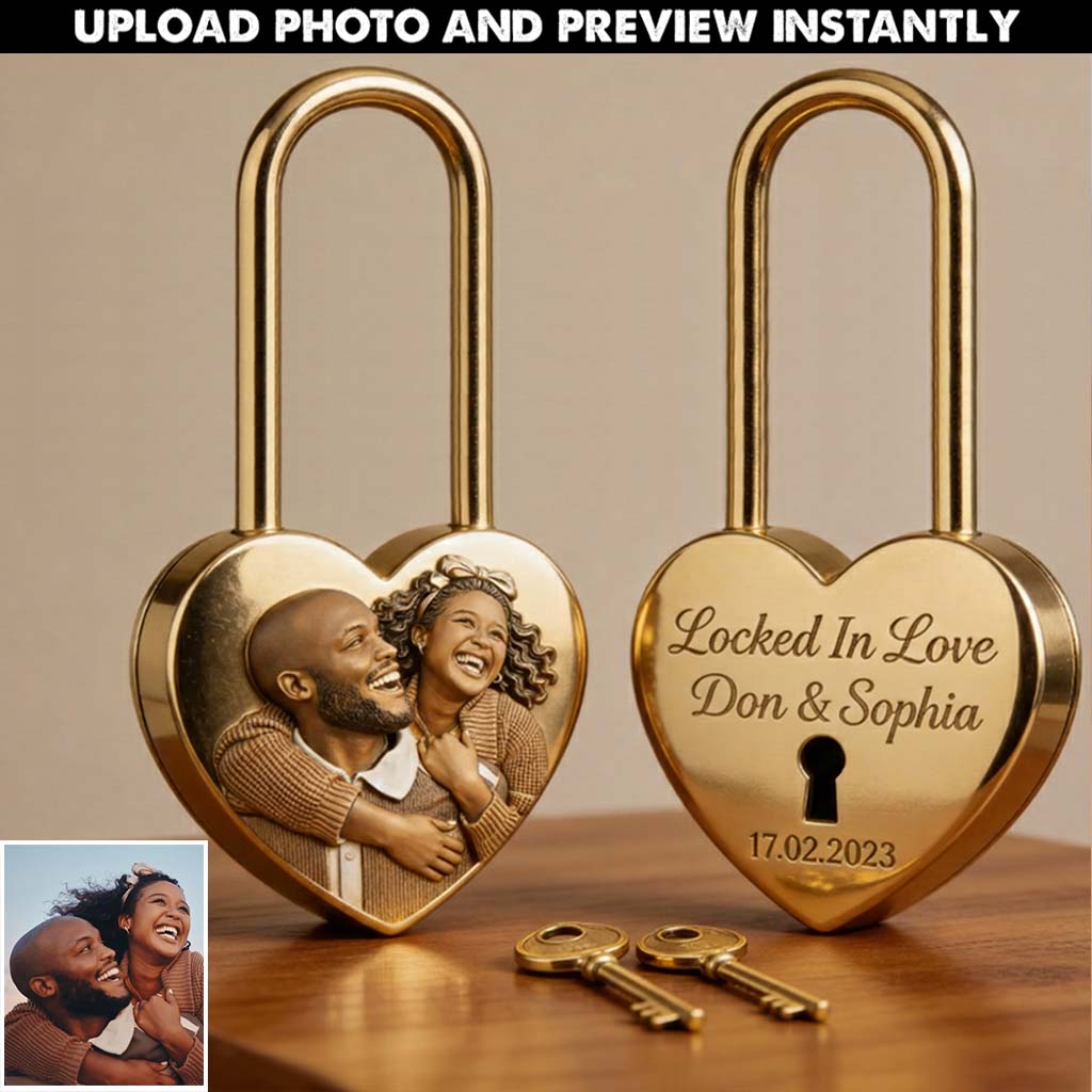 Locked In Love - Personalized Couple Heart Padlock
