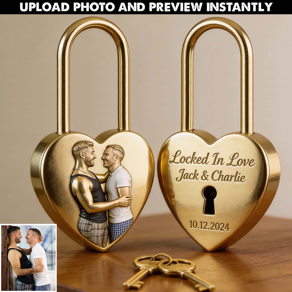 Locked In Love - Personalized Couple Heart Padlock