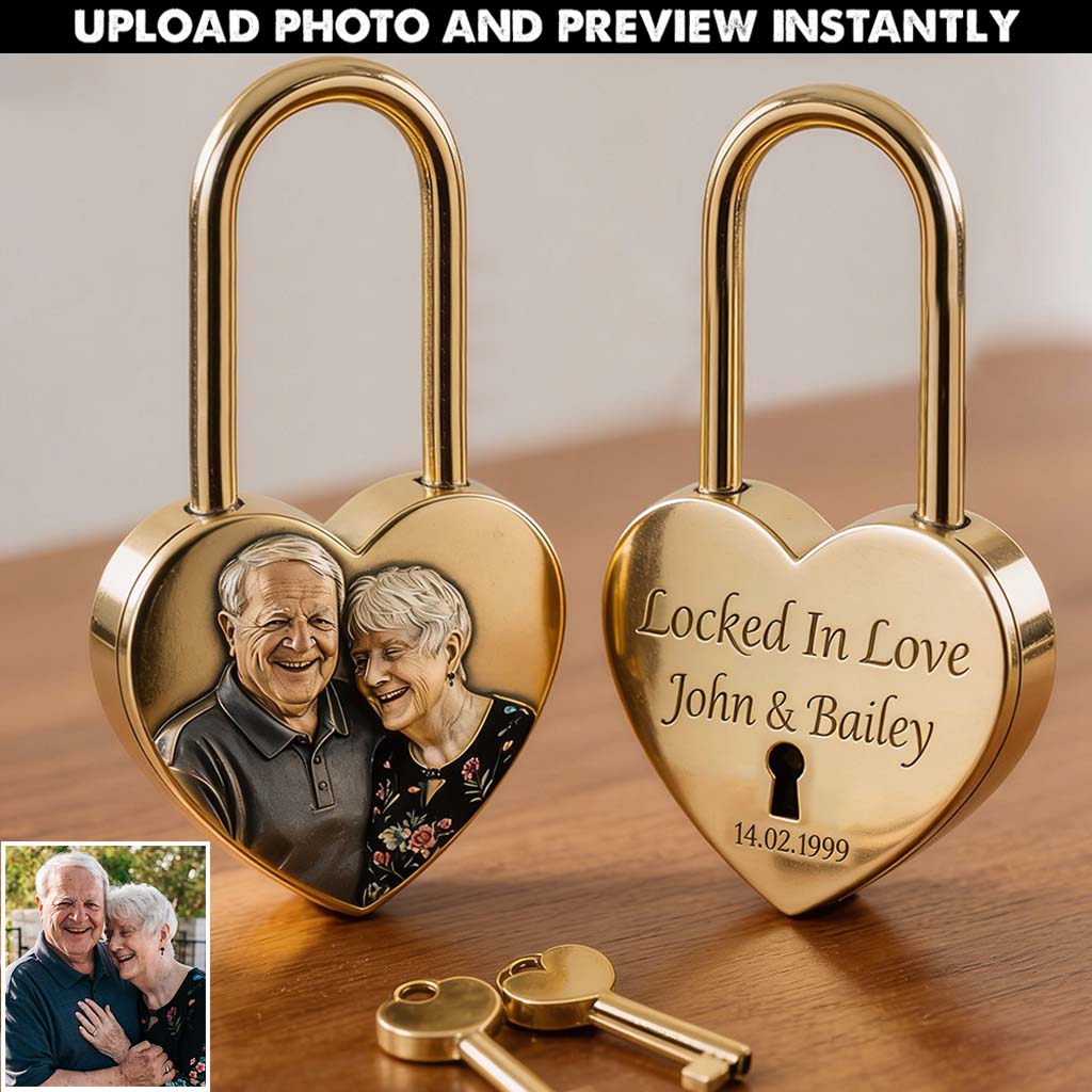 Locked In Love - Personalized Couple Heart Padlock