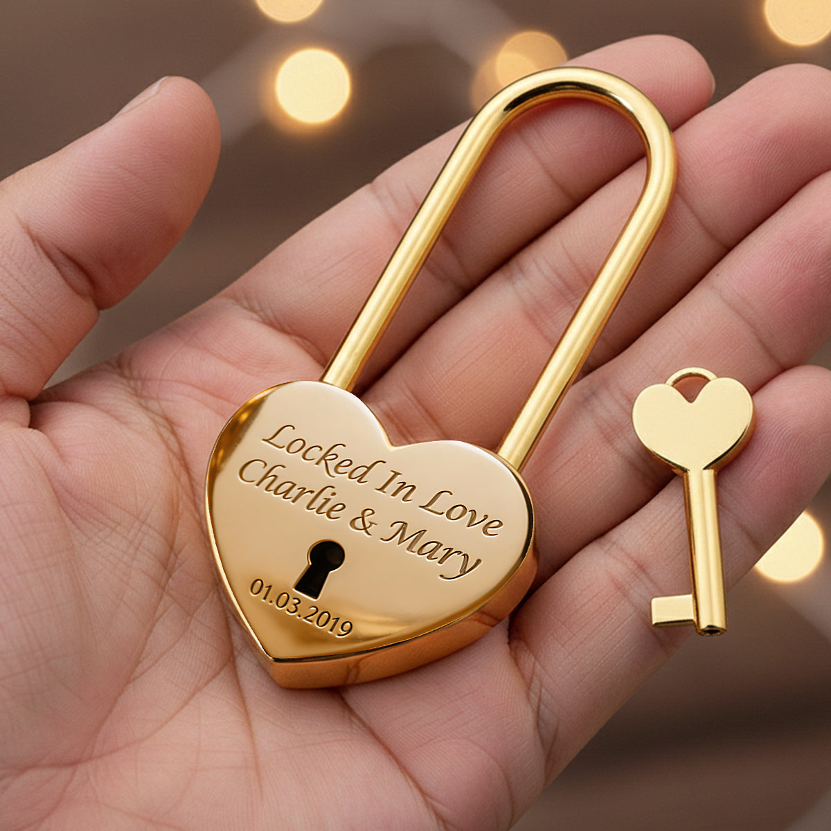 Locked In Love - Personalized Couple Heart Padlock