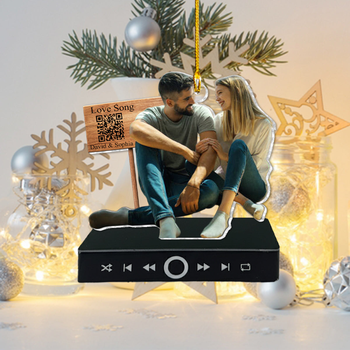 Ein paar Worte für euch – Personalisierter Musik-Anhänger für Paare