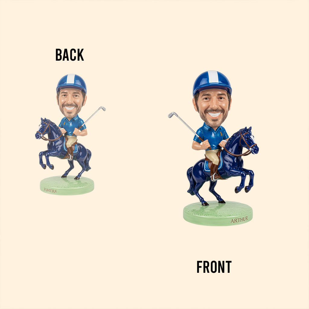 Riding Horse Playing Golf - Personalized Golf Custom Shaped Acrylic Plaque