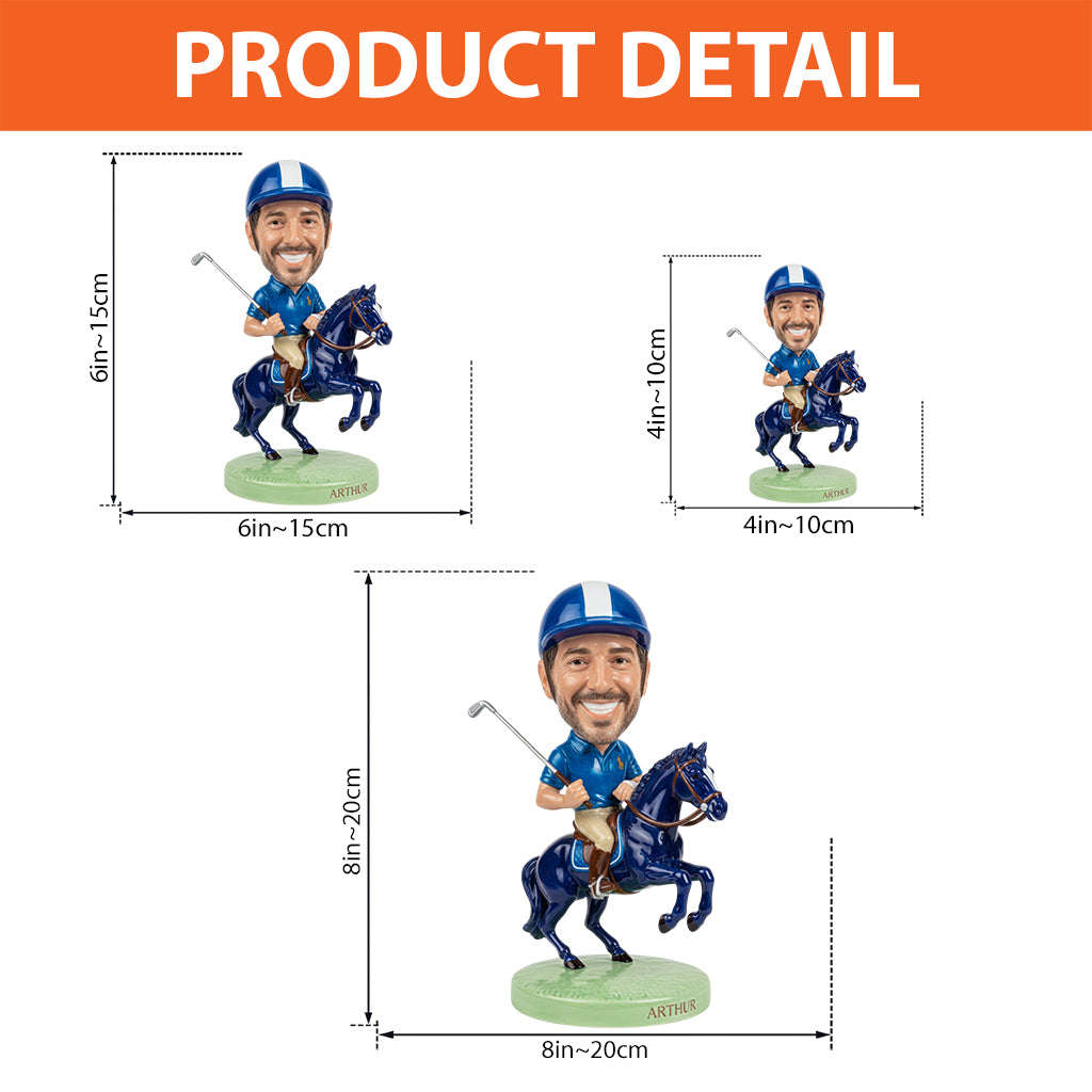 Riding Horse Playing Golf - Personalized Golf Custom Shaped Acrylic Plaque