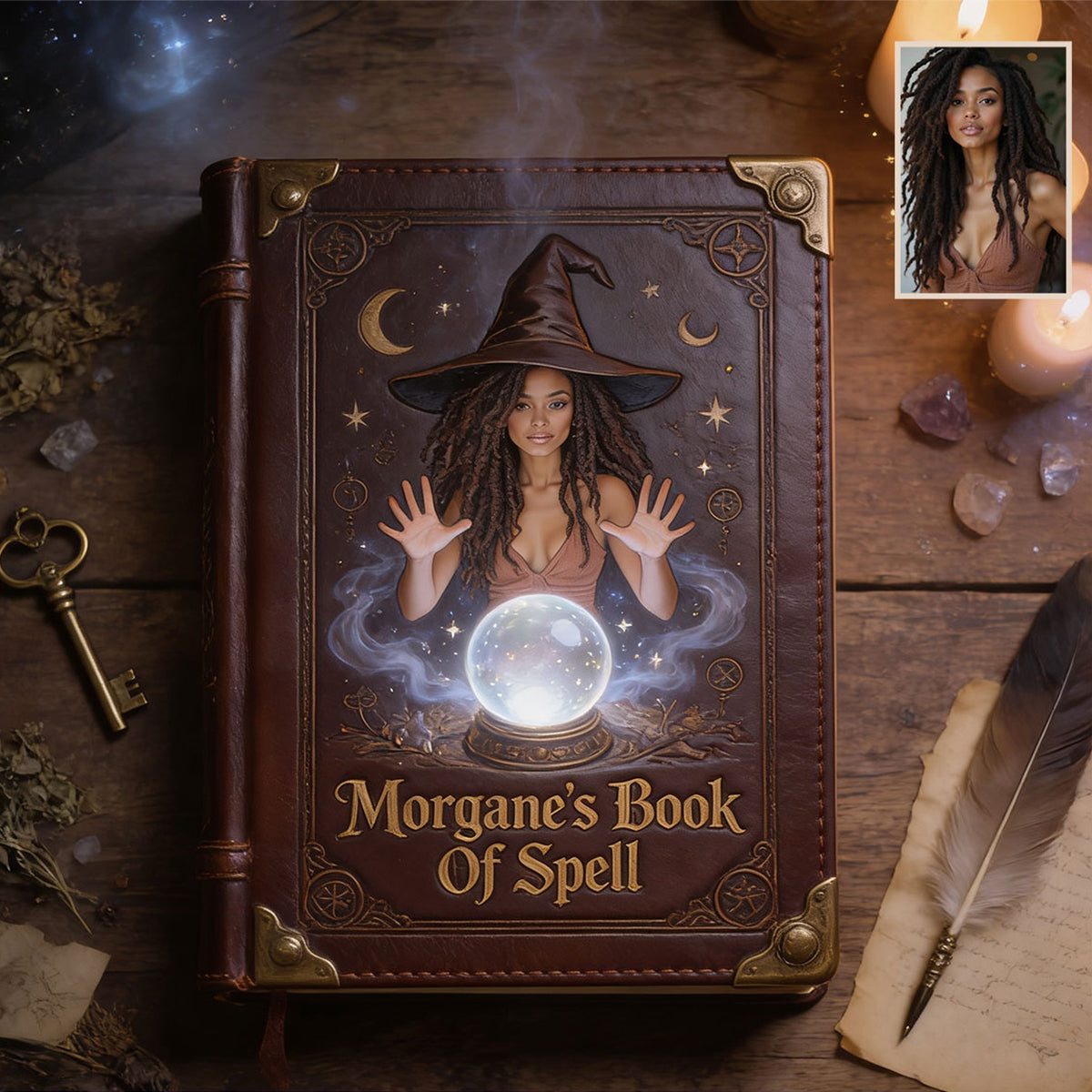 Book Of Spell - Personalized Witch Leather Journal