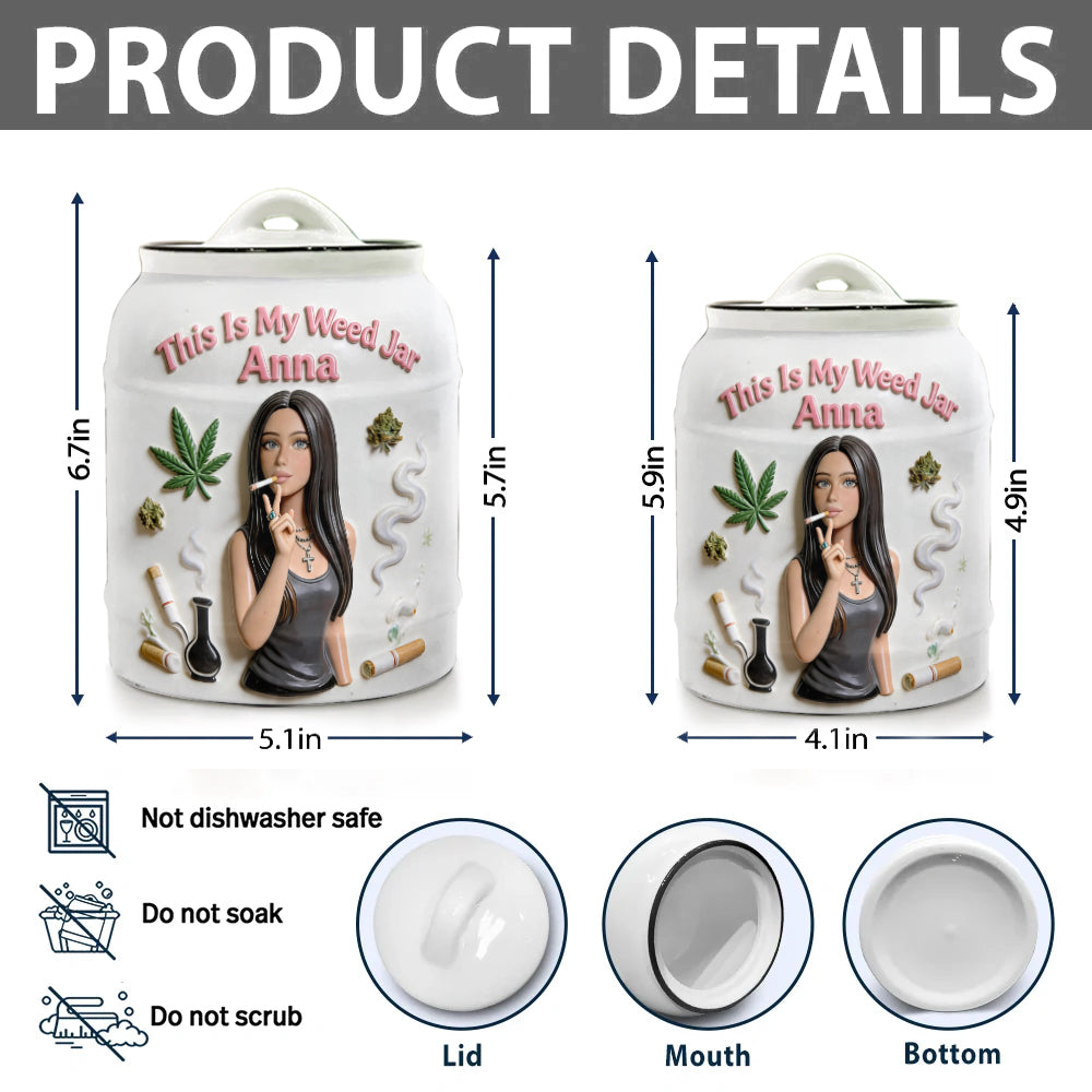 Cannabis Stash Jar - Personalisierter Cannabisbehälter