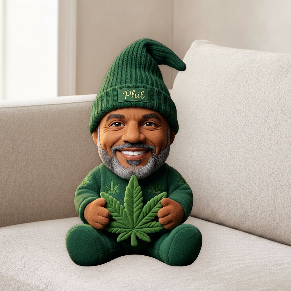 Stoner - Personalisierte Weed Premium Kunstfellkissen