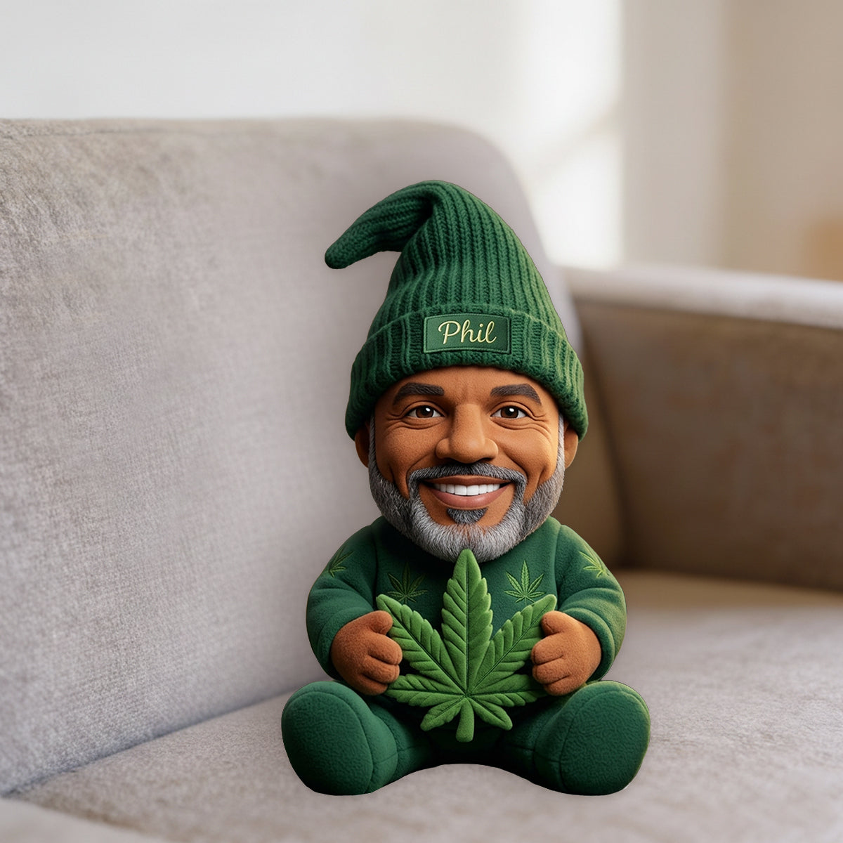 Stoner - Personalisierte Weed Premium Kunstfellkissen