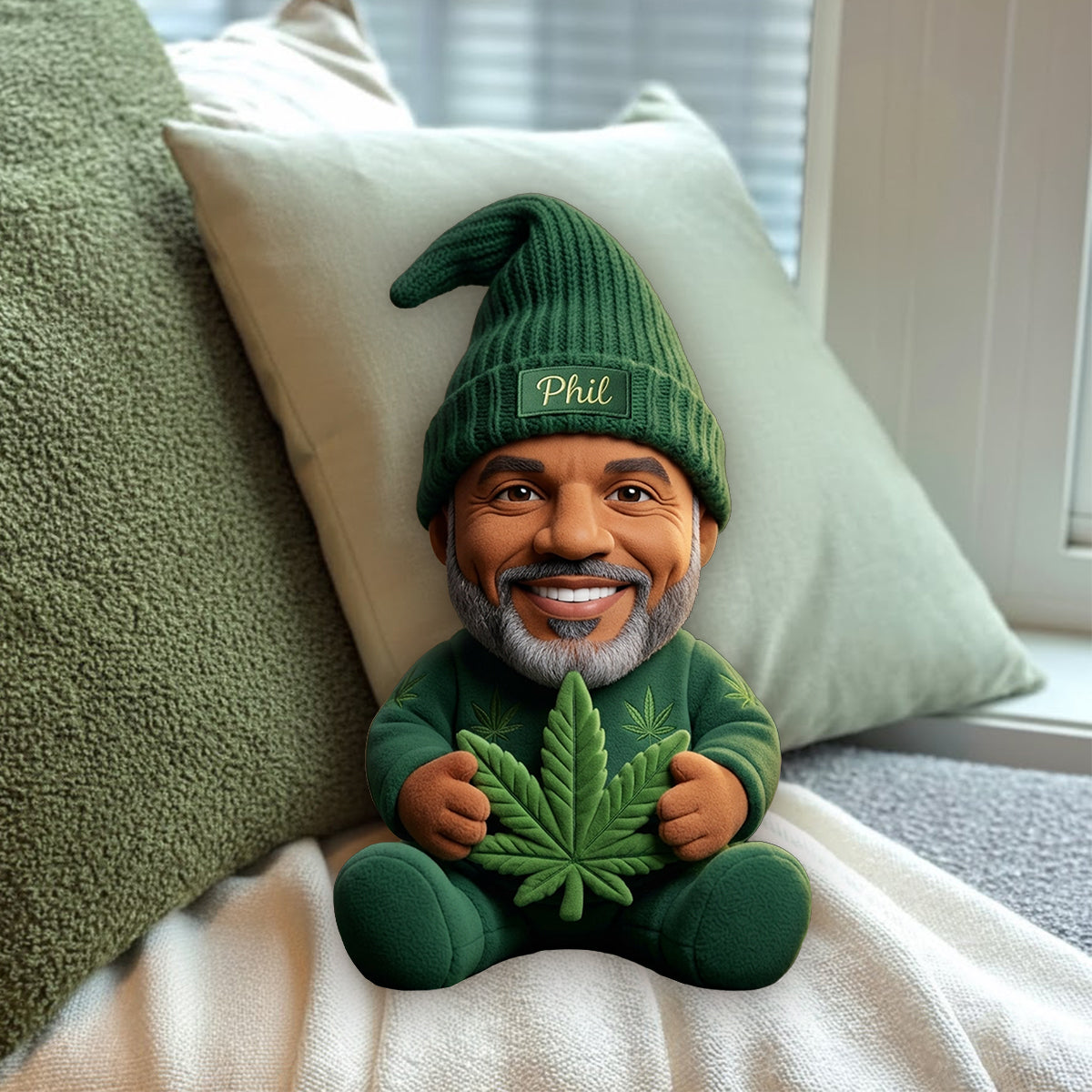 Stoner - Personalisierte Weed Premium Kunstfellkissen